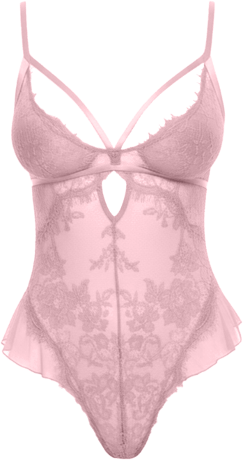 Women's Flora Sheer Lace Teddy