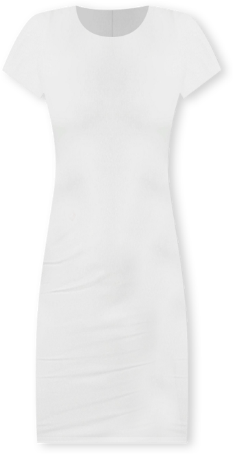 Women's Short Sleeve Midi T-Shirt Rib Dress