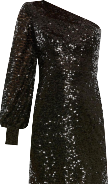 Women's One Sleeve Sequin Mini Dress