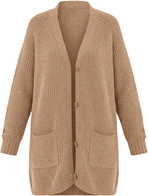 Plus Size Within Button-Front Shaker Cardigan