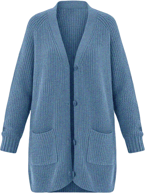 Plus Size Within Button-Front Shaker Cardigan