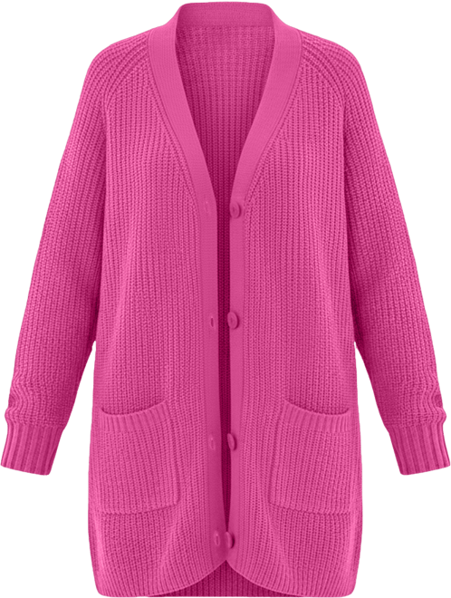 Plus Size Within Button-Front Shaker Cardigan