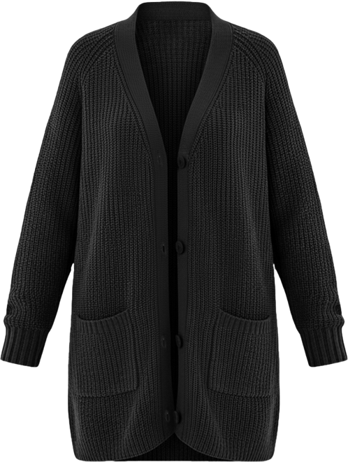 Plus Size Within Button-Front Shaker Cardigan