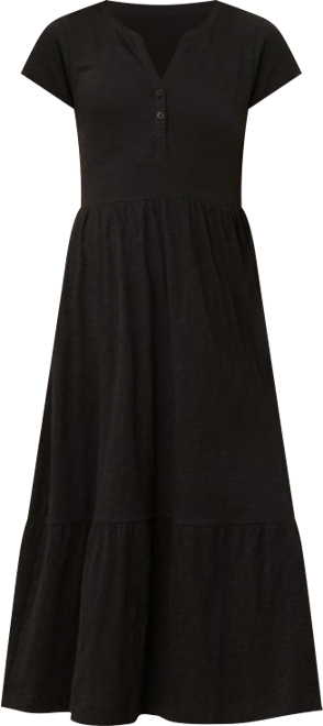 Women's Organic Cotton Relaxed Slub Henley Market Dress