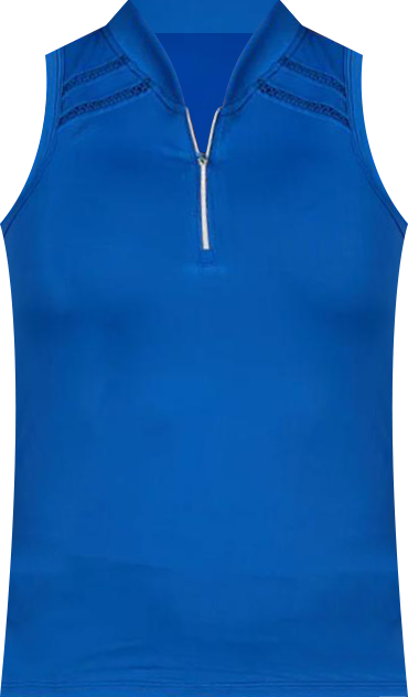 Women's Perfect Storm Sleeveless True Blue Golf Polo