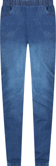 Women's Within Straight Leg Fineline Pull-On Stretch Denim Jeans