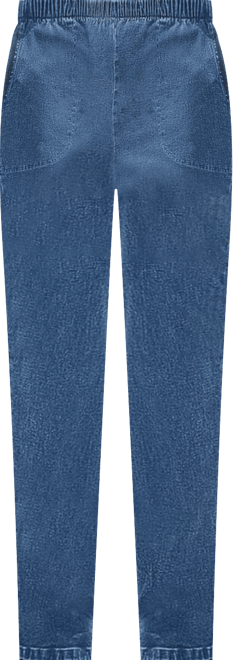 Women's Within Straight Leg Fineline Pull-On Stretch Denim Jeans