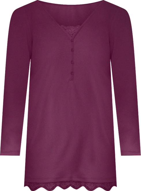 Women's Within Layered-Look Lace Trim Tee