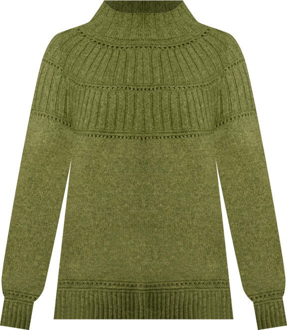 Women's Textured Yoke Sweater