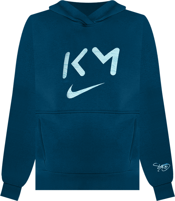 Kylian Mbappé Club Fleece Big Kids' Nike Dri-FIT Soccer Hoodie