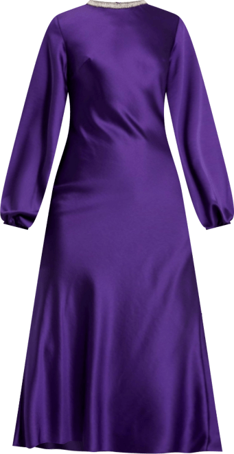 Women's High Neck Long Sleeve Crystal Detail Dress