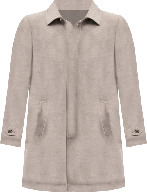 Men Classic Fit Melange Overcoat