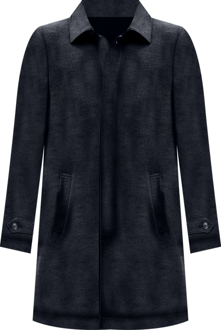 Men Classic Fit Melange Overcoat