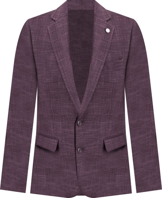 Ted by  Men's Modern-Fit Maroon Textured Sport Coat