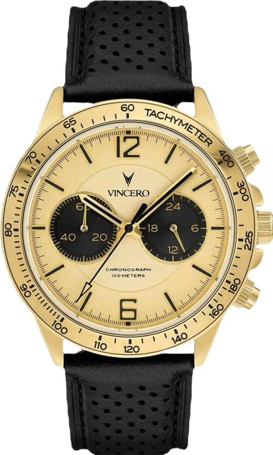 Mens Quartz Watch Apex Golden Panda 42mm