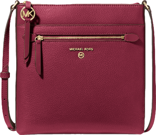 Jet Set Charm Leather Small North South Flat Crossbody Bag