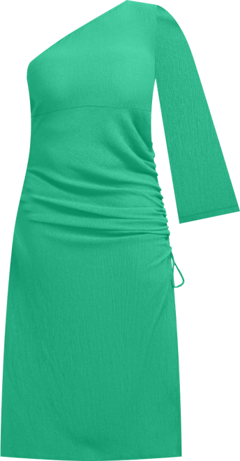 Women's One Shoulder Flare Sleeve Maxi Dress