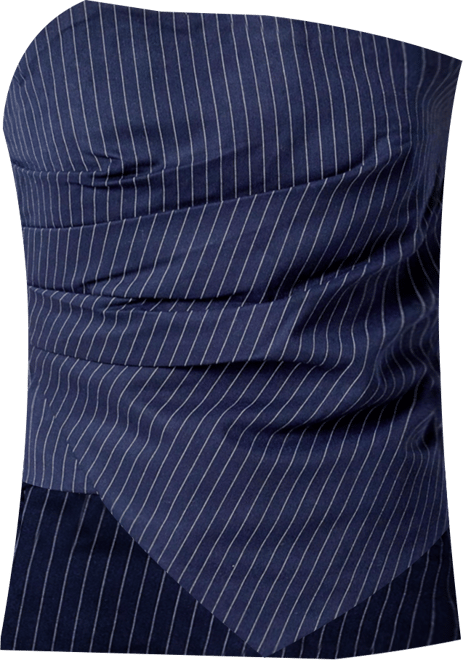 Women's Stripe Draped Corset Top