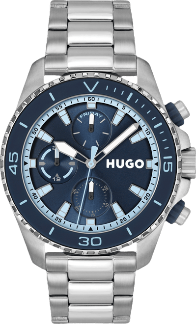 Men's Dive Quartz Multifunction Stainless Steel Watch, 44mm