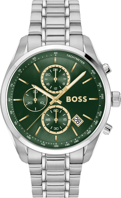 Men's Grand Prix 44 Quartz Fashion Chrono Stainless Steel Watch, 44.50mm