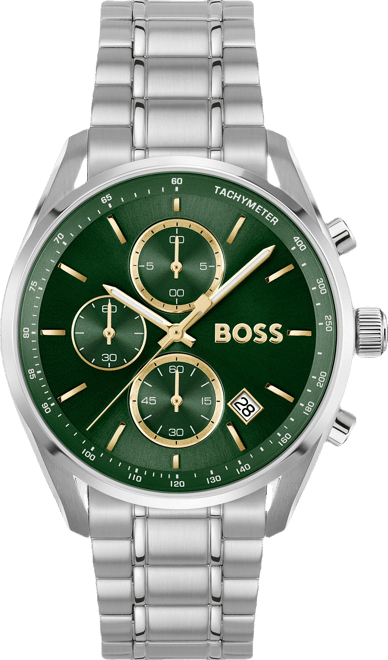 Men's Grand Prix 40 Quartz Fashion Chrono Stainless Steel Watch, 40mm