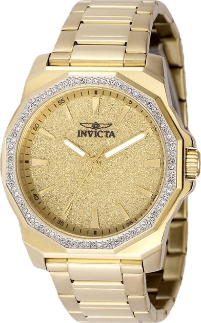 Men's 49127 Speedway Quartz 3 Hand Gold Dial Watch