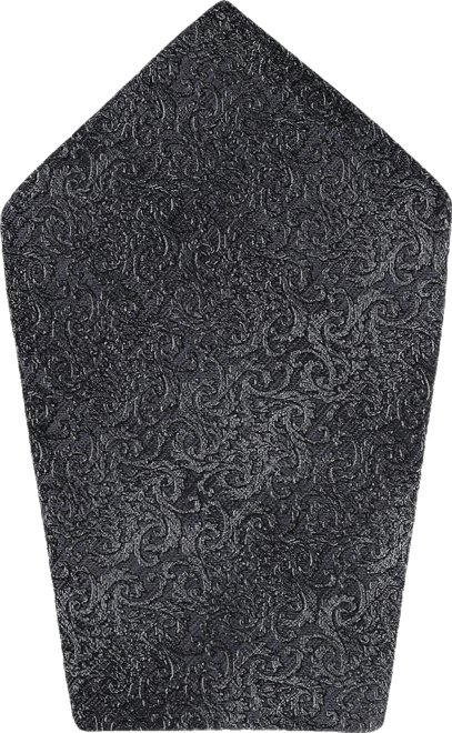 Men's Esteban Scrolling Vines Tone on Tone Patterned Silk 12x12 Pocket Square