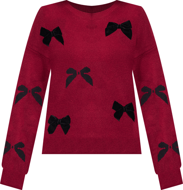 Women's Bow Applique Sweater