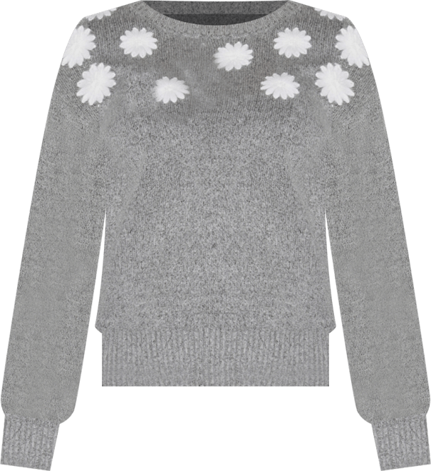 Women's Embroidered Flowers Sweater