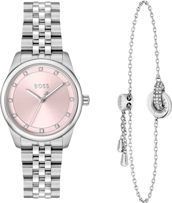 Women's Graceful Precious Giftset Quartz Basic Stainless Steel Watch, 32mm
