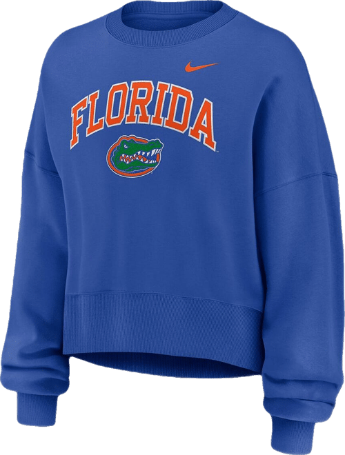 Women's Royal Florida Gators Oversized Phoenix Arch Pullover Sweatshirt