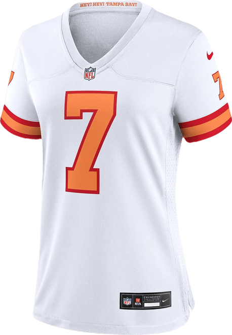 Women's Bucky Irving White '76 Tampa Bay Buccaneers Game Jersey