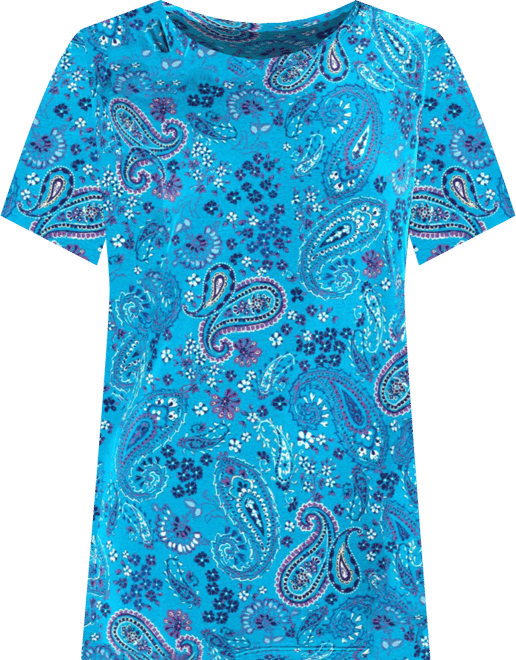 Plus Size Perfect Printed Short-Sleeve Crewneck Tee