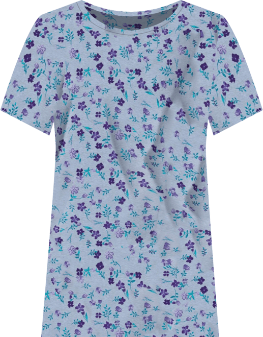 Plus Size Perfect Printed Short-Sleeve Crewneck Tee