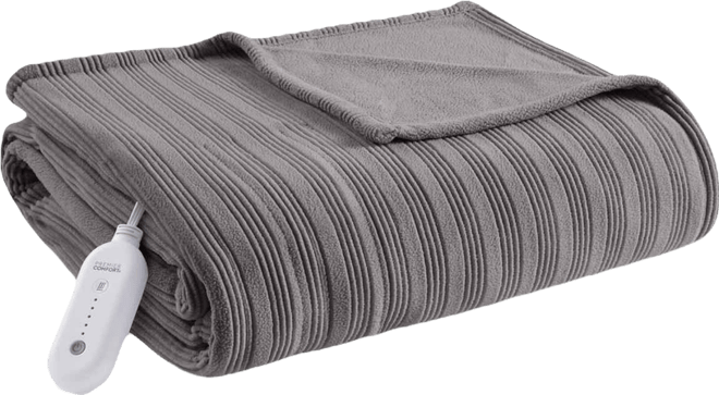 Heated Textured Fleece Blanket, Full