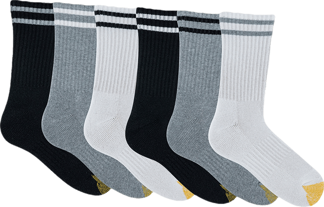 Men's 6-Pack Kensington Reinforced Toe Short Crew Socks