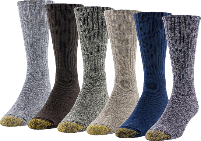 Men's 6-Pack Casual Harrington Socks