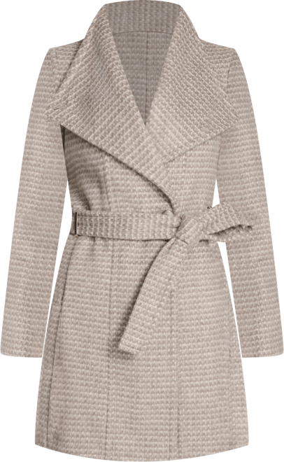 Women's Asymmetrical Belted Wrap Coat