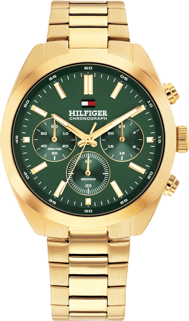 Men's Chronograph Gold Tone Stainless Steel Bracelet Watch, 40mm