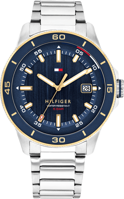 Men's Quartz Silver Tone Stainless Steel Bracelet Watch, 43mm