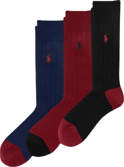 Men's 3-Pack Soft Touch Rib Dress Socks