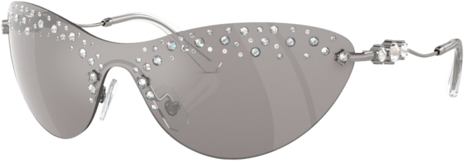 Women's Geometric Crystal Embellished Sunglasses, SK7023