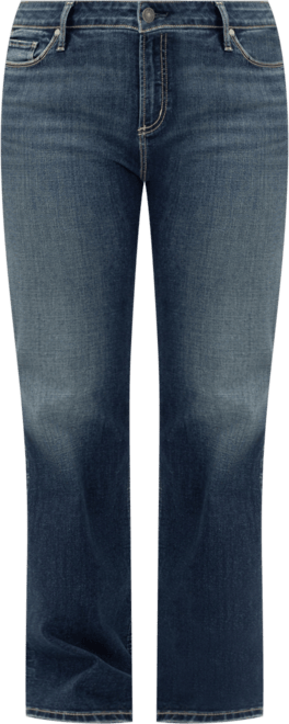 Plus Size Elyse Mid Rise Comfort Fit Bootcut Jeans