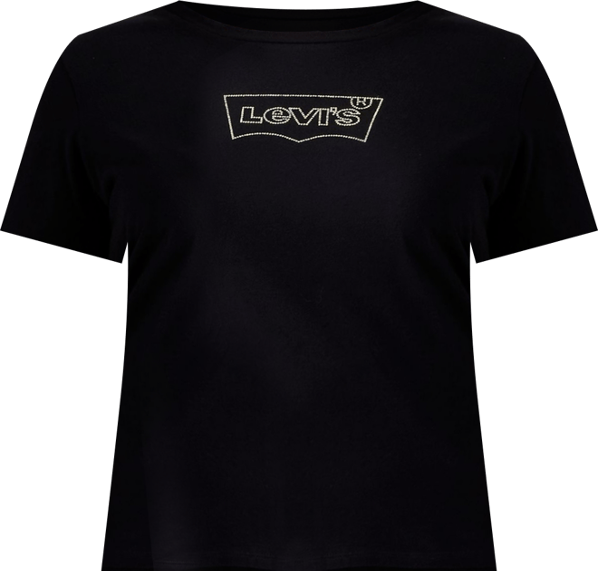 Plus Size Cotton Perfect Studded Logo T-Shirt