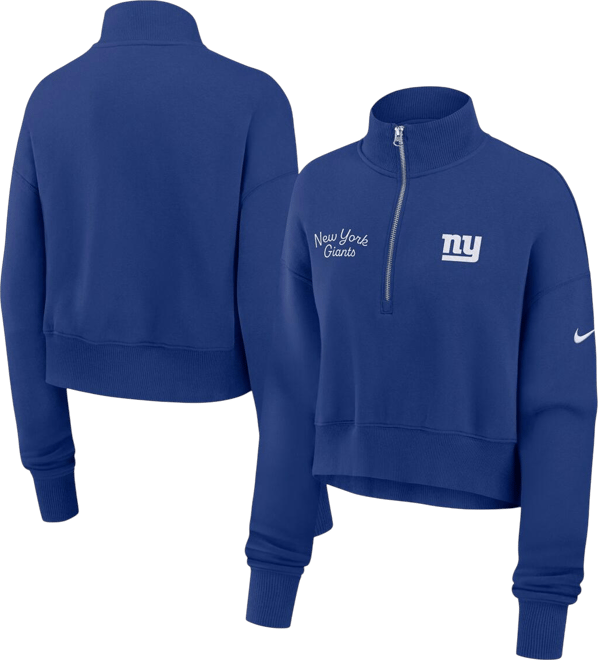 Women's Royal New York Giants Primetime Phoenix Half-Zip Sweatshirt