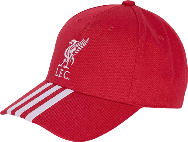 Men's and Women's Red Liverpool Three-Stripe Dad Adjustable Hat