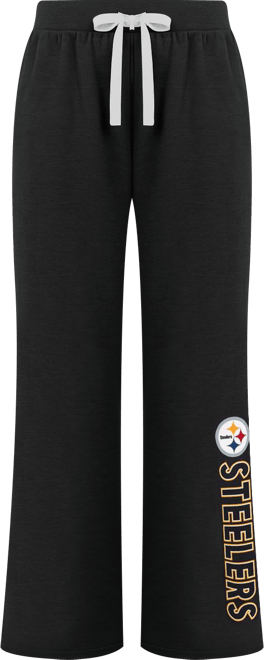 Women's Black Pittsburgh Steelers Field Wide Leg Sweatpants