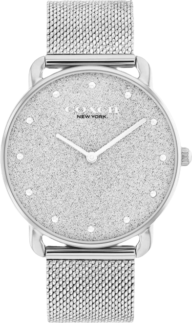 Women's Elliot Silver Tone Stainless Steel Mesh Bracelet Watch, 36mm