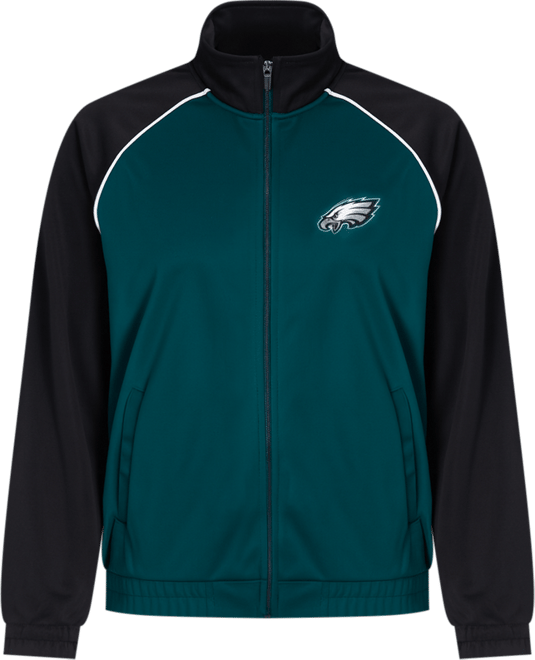 Women's Midnight Green Philadelphia Eagles Replay Full-Zip Track Jacket