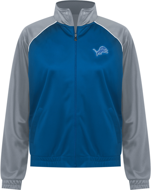 Women's Blue Detroit Lions Replay Full-Zip Track Jacket